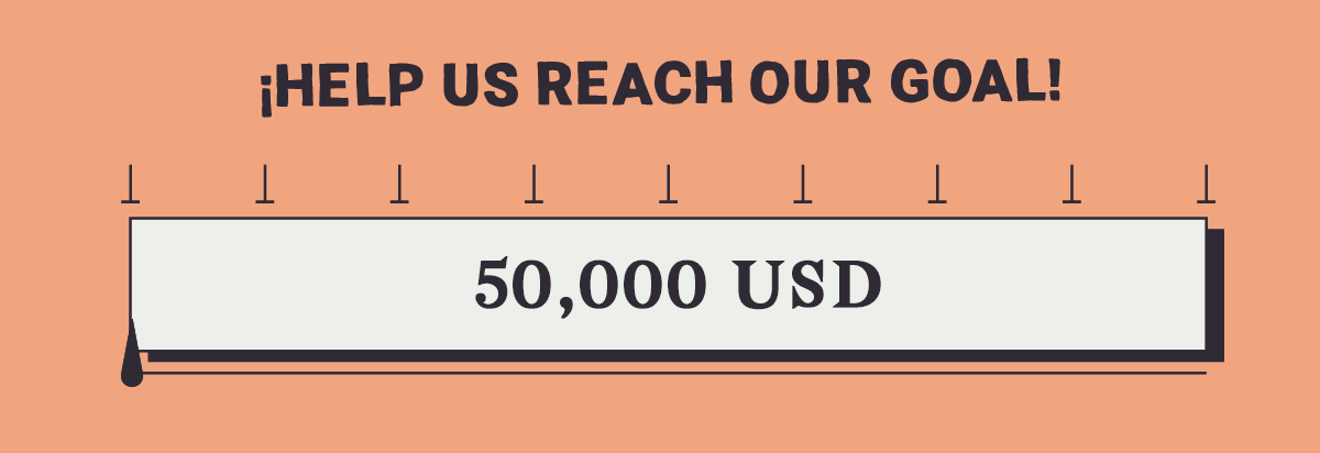 This illustration shows the goal of 50,000 USD
